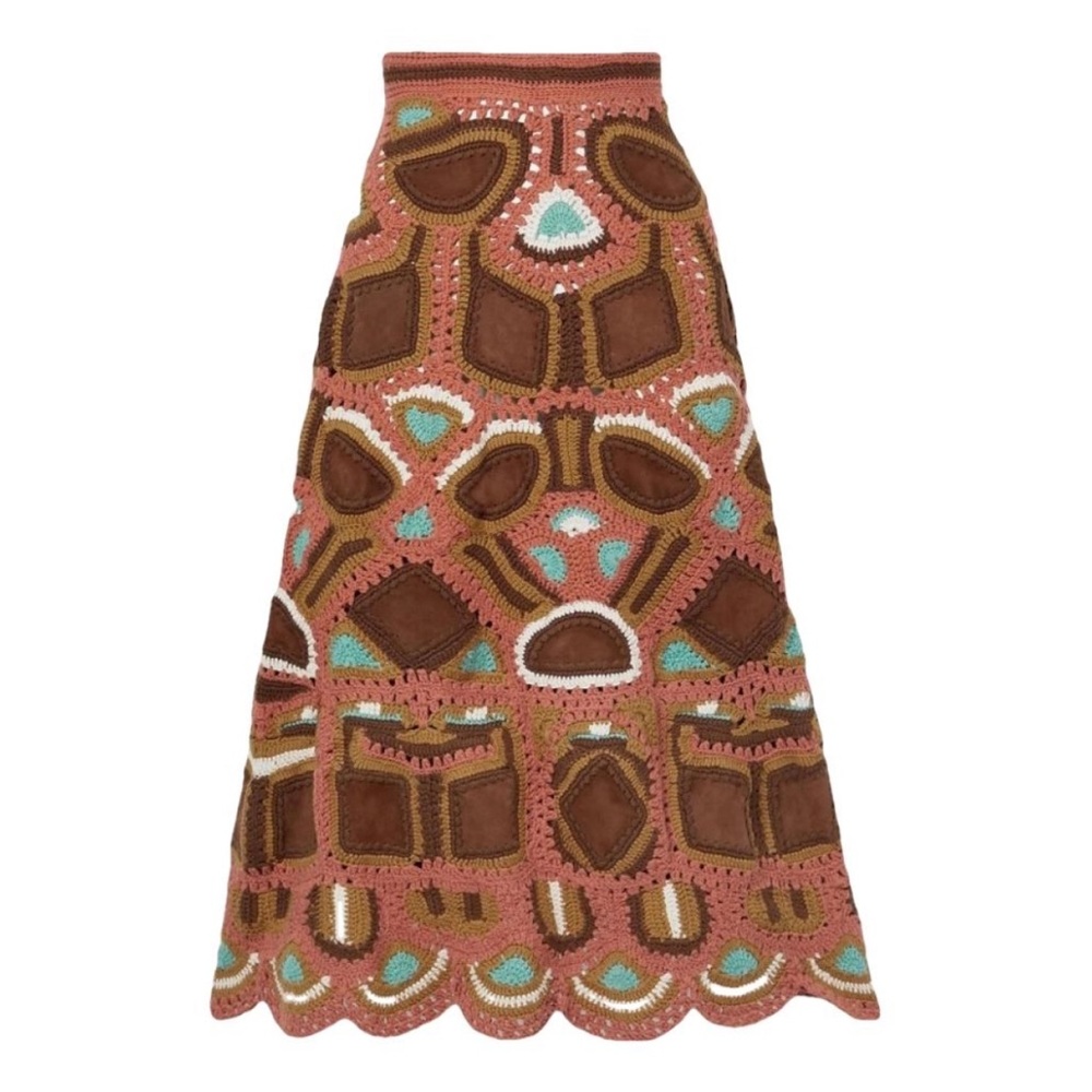 ULLA JOHNSON Embellished A-Line Maxi Skirt